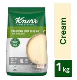 Knorr Pro Cream Soup Base Mix 1kg - Knorr Pro Cream Soup Base dissolves easily and is made to resist splitting, thus achieving smooth and creamy soup.