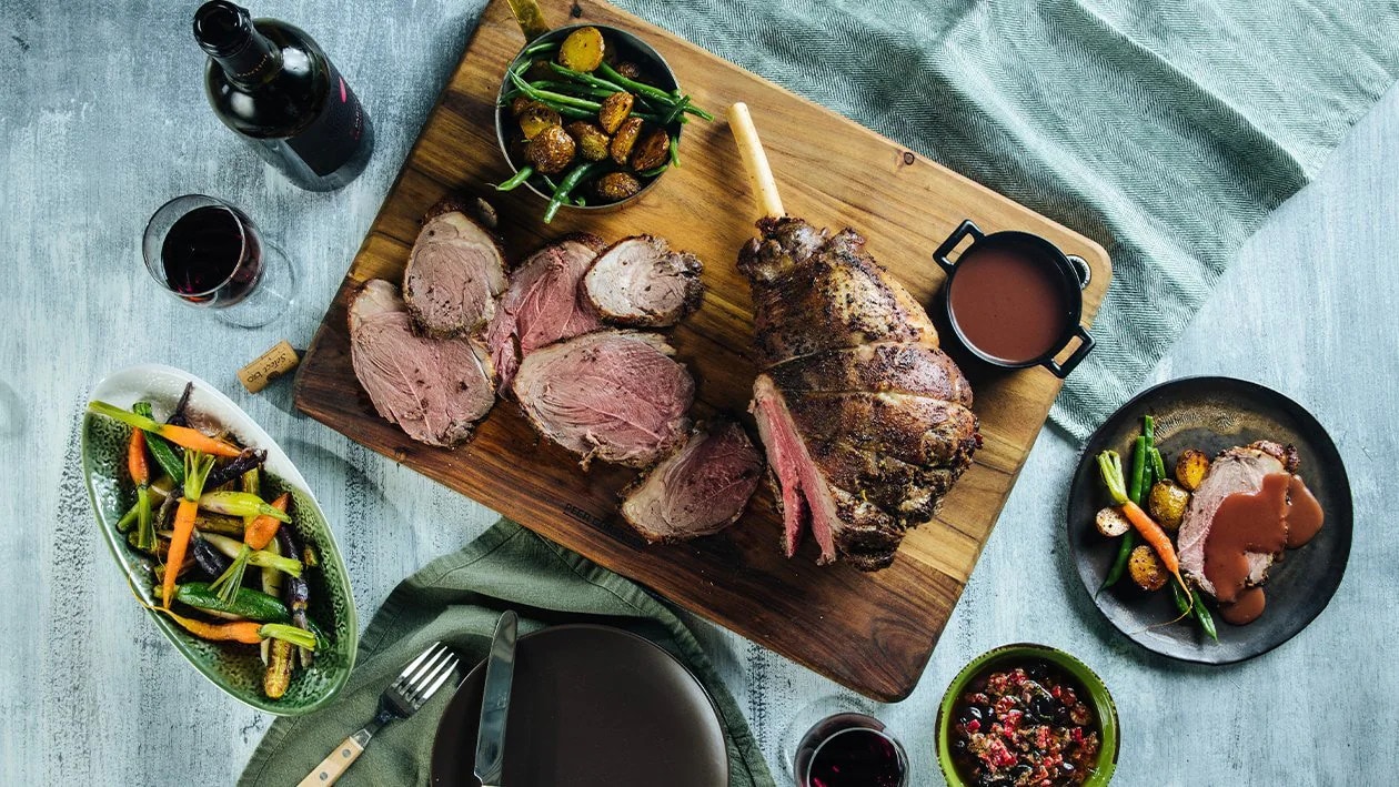 Roast Lamb with Vegetables and Rosemery Jus – - Recipe